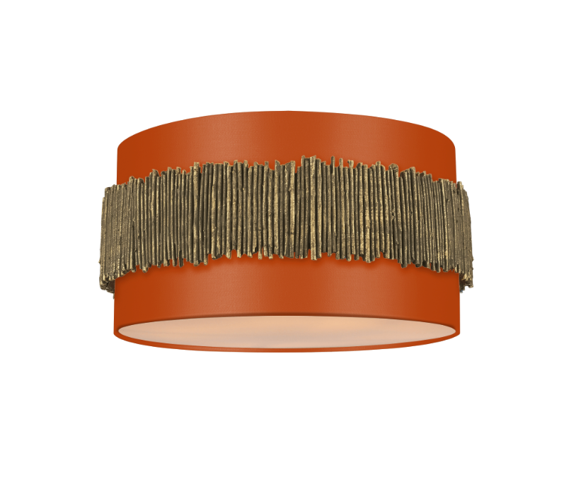 David Hunt Lighting Willow 4 Light Flush Gold With Bespoke Shade
