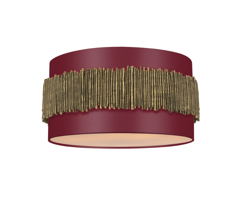 David Hunt Lighting Willow 4 Light Flush Gold With Bespoke Shade