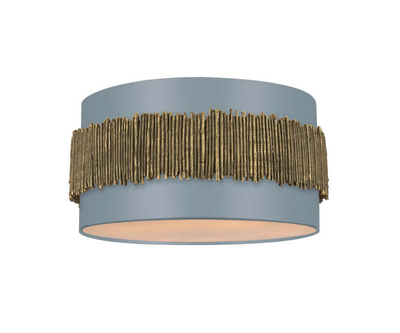 David Hunt Lighting Willow 4 Light Flush Gold With Bespoke Shade
