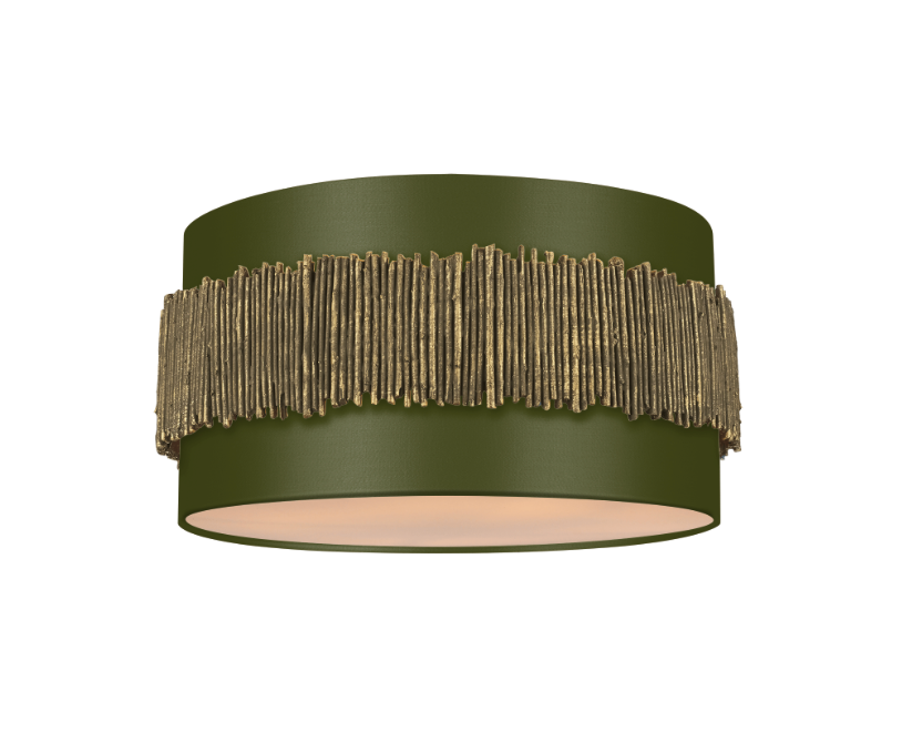 David Hunt Lighting Willow 4 Light Flush Gold With Bespoke Shade
