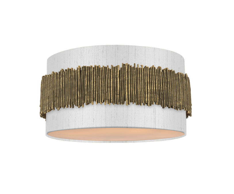 David Hunt Lighting Willow 4 Light Flush Gold With Bespoke Shade