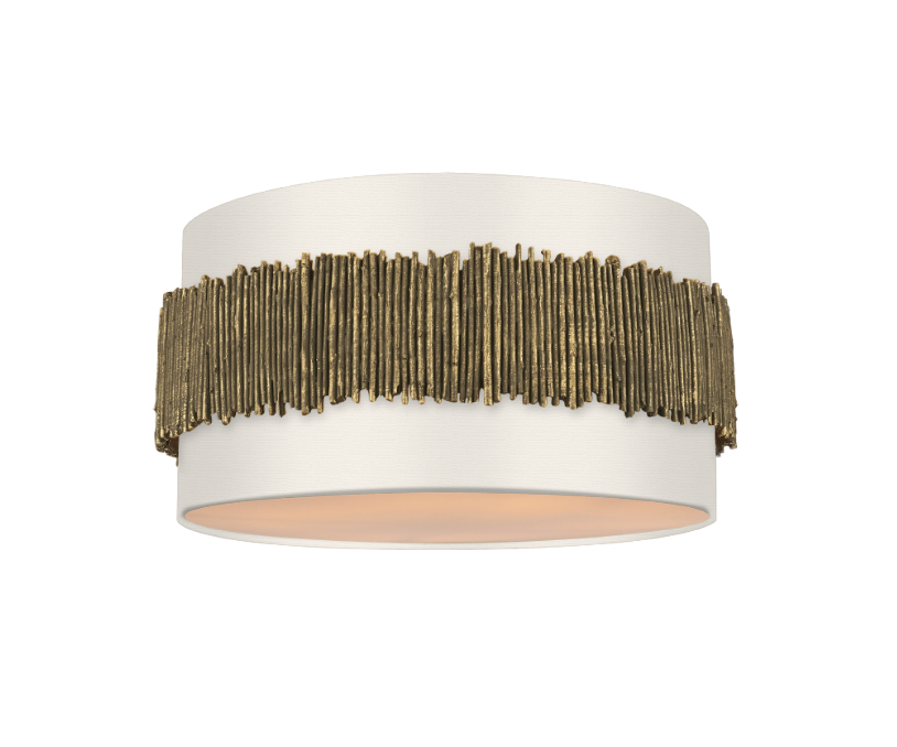 David Hunt Lighting Willow 4 Light Flush Gold With Bespoke Shade