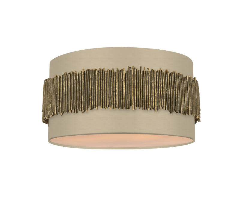 David Hunt Lighting Willow 4 Light Flush Gold With Bespoke Shade