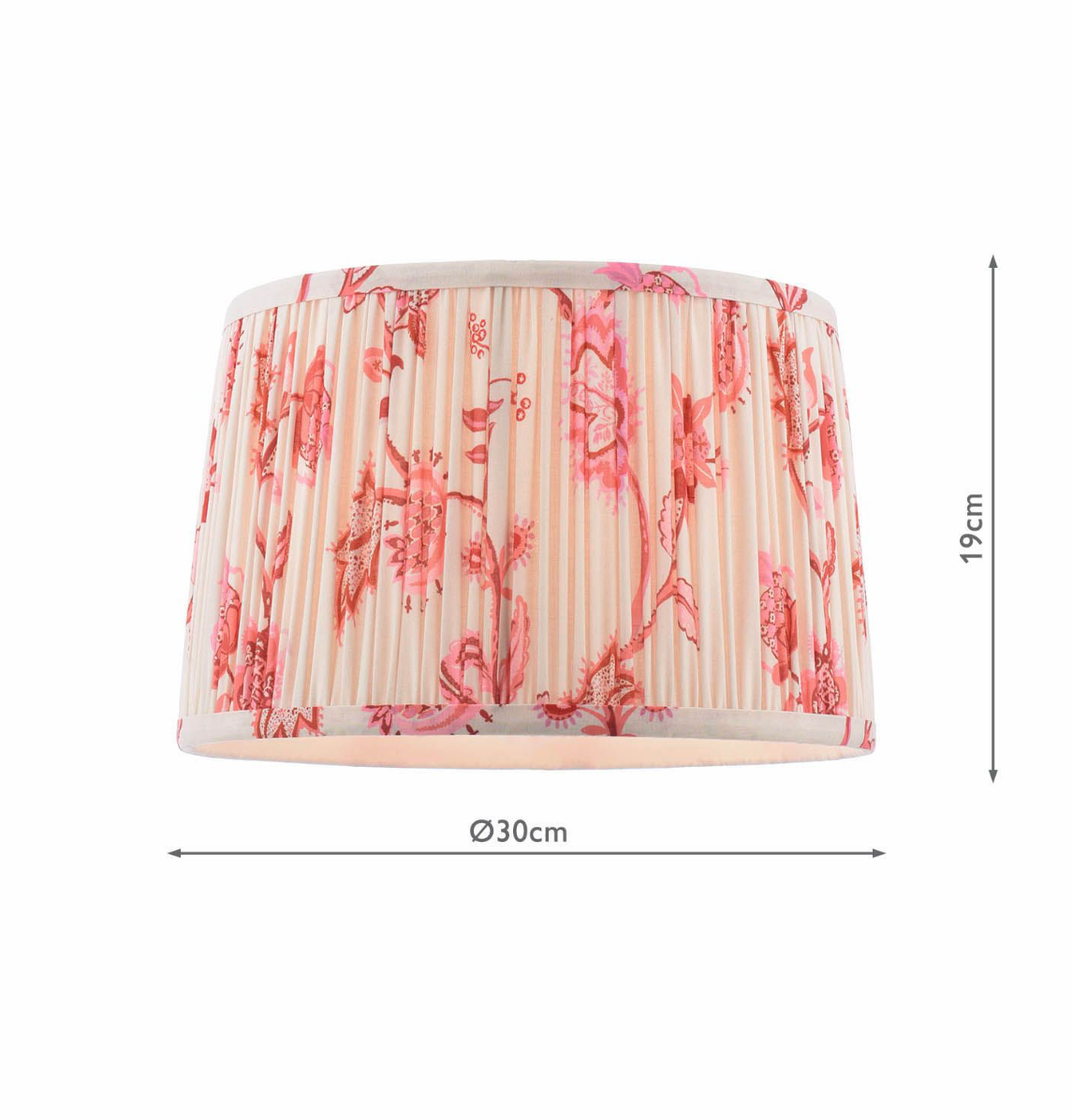 Joules Folly Pink Cotton Tapered Drum Shade 30cm