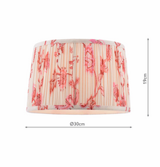 Joules Folly Pink Cotton Tapered Drum Shade 30cm