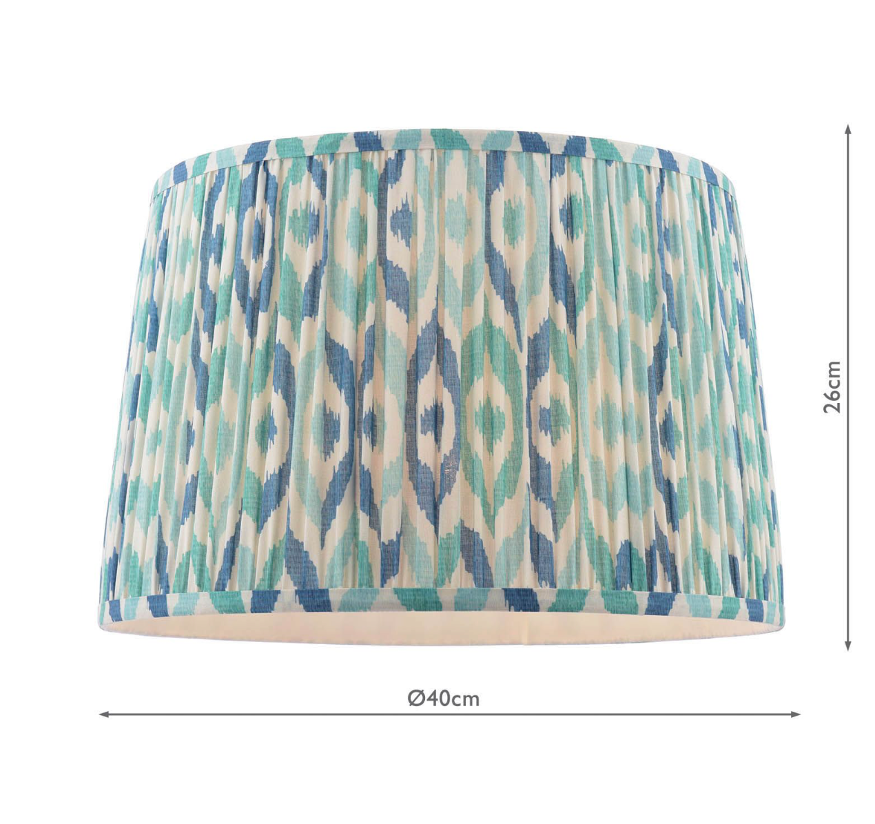 Joules Folly Blue Cotton Tapered Drum Shade 40cm