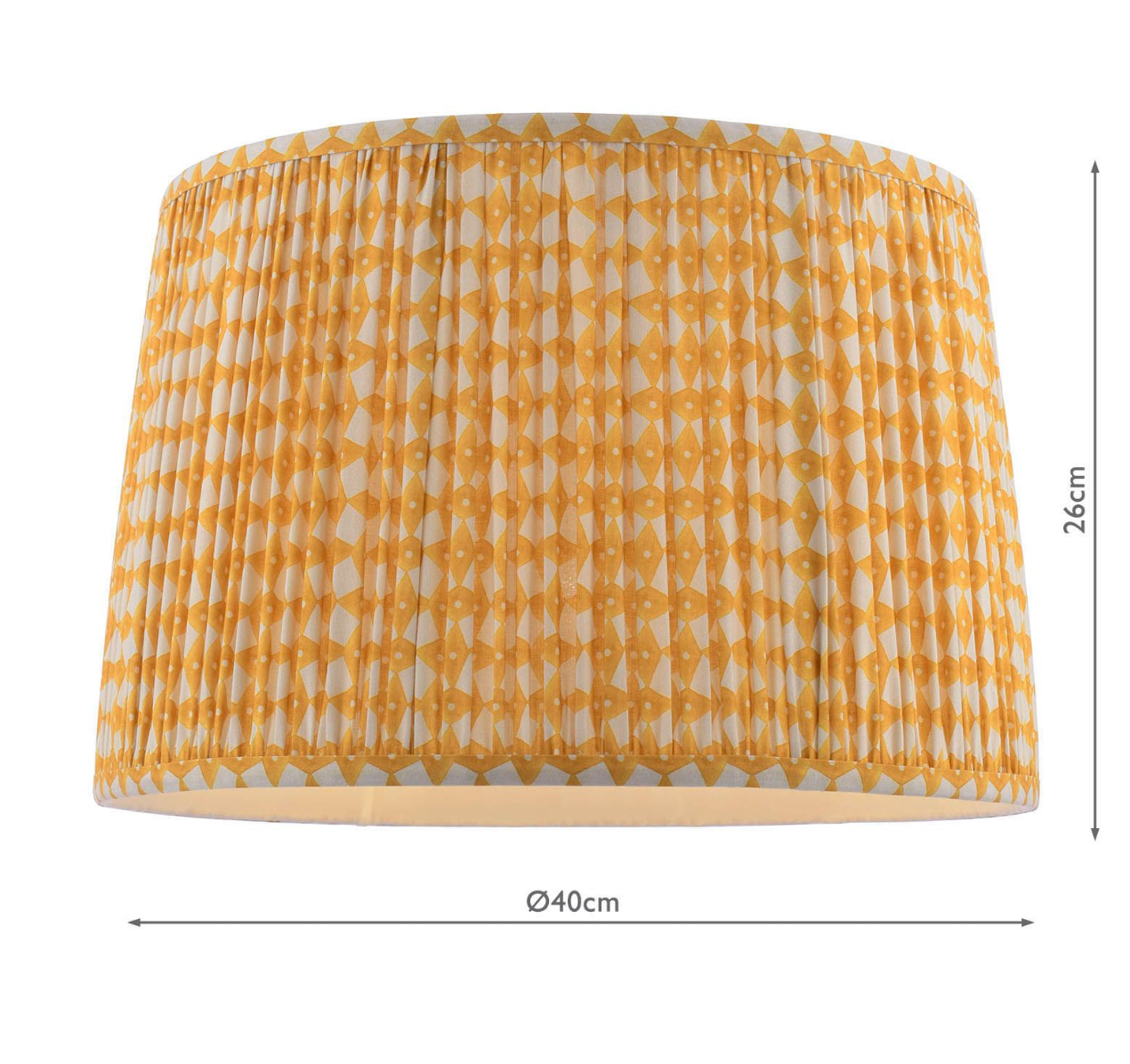 Joules Folly Yellow Cotton Tapered Drum Shade 40cm