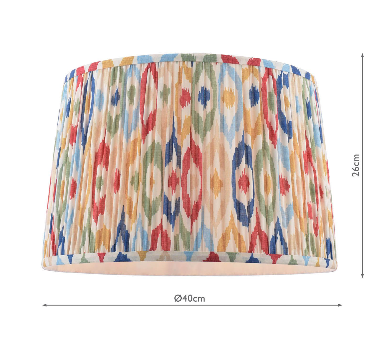 Joules Folly Multi Coloured Ikat Tapered Drum Shade 40cm