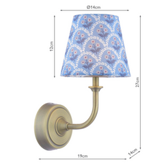 Joules Apsley Rechargeable LED Wall Light Trellis Floral Blue