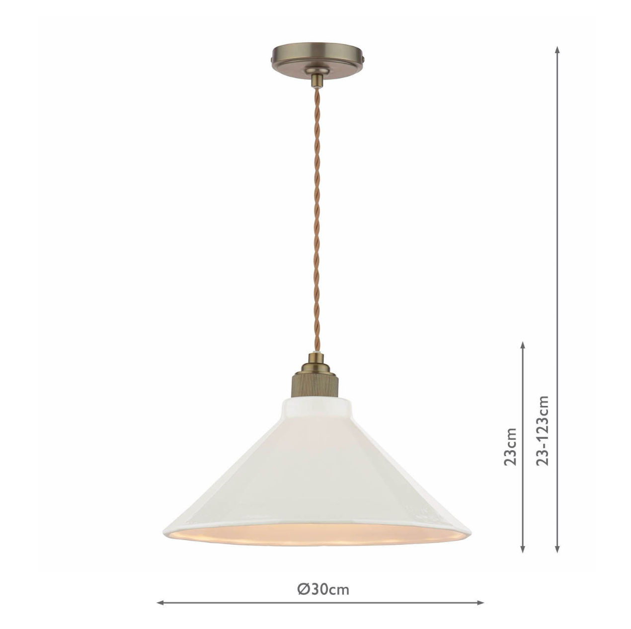 Joules Lynton Pendant Satin Bronze and Cream
