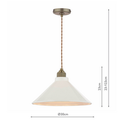 Joules Lynton Pendant Satin Bronze and Cream