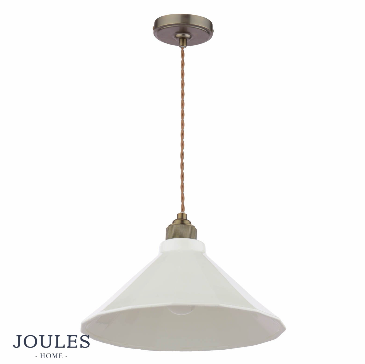 Joules Lynton Pendant Satin Bronze and Cream