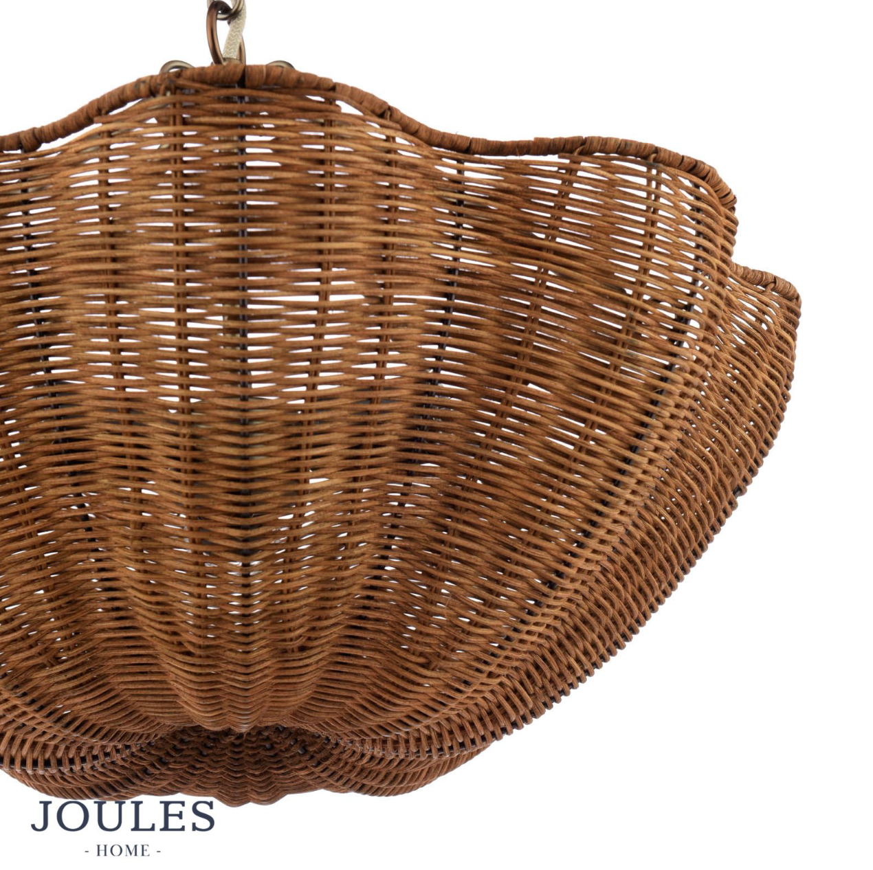 Joules Braywick 3 Light Pendant Satin Bronze and Rattan shade