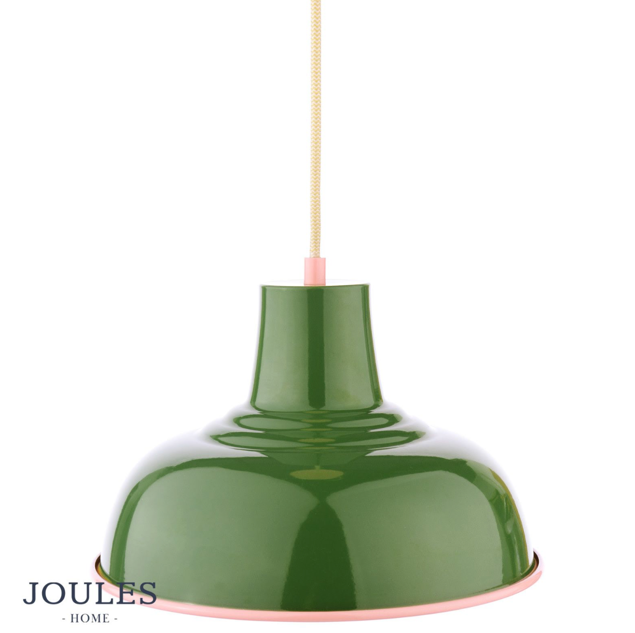 Joules Hatfield Pendant Green and Gloss Pink