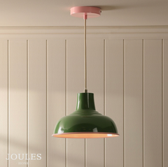 Joules Hatfield Pendant Green and Gloss Pink