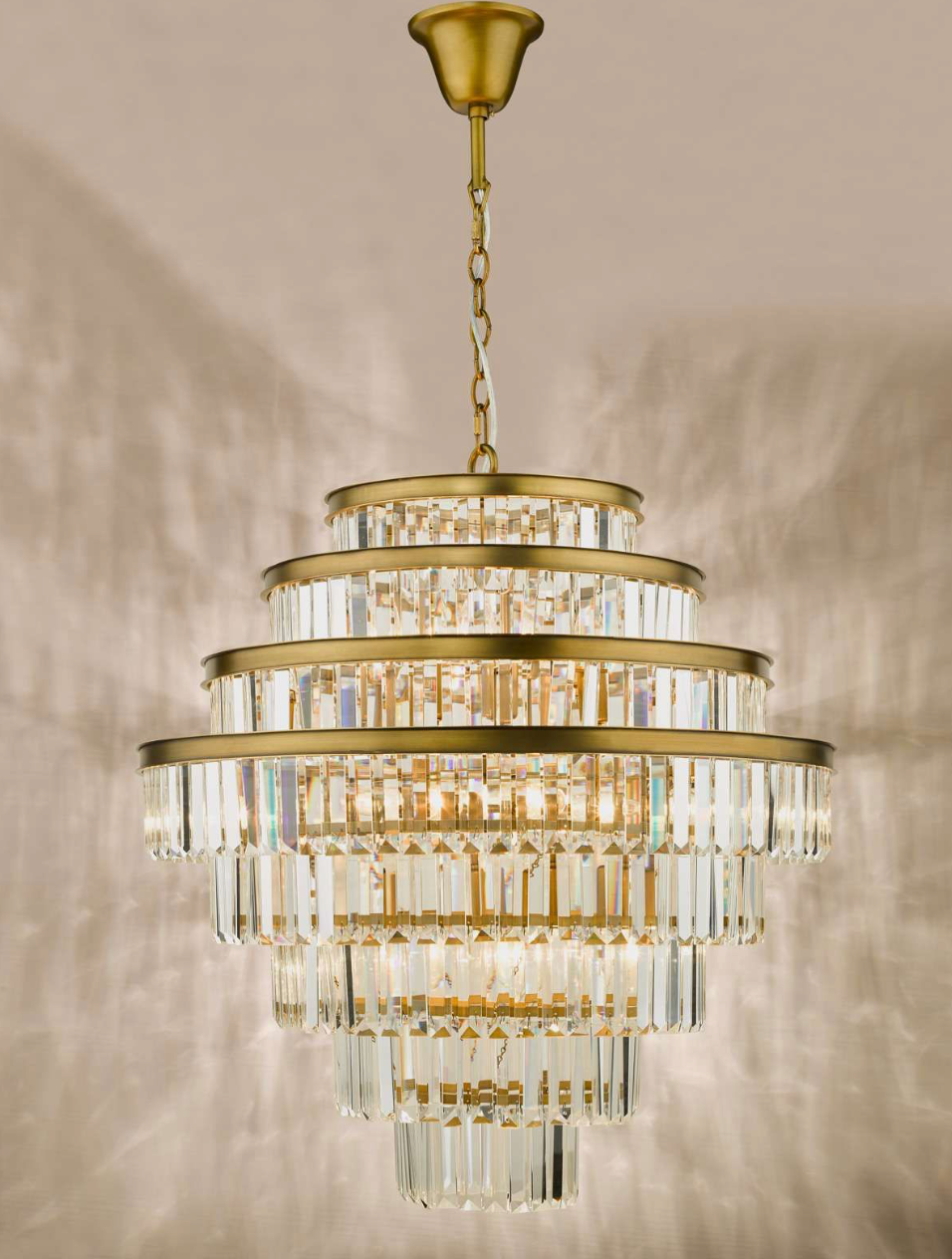 Rhapsody 12 Light Chandelier Bronze Crystal