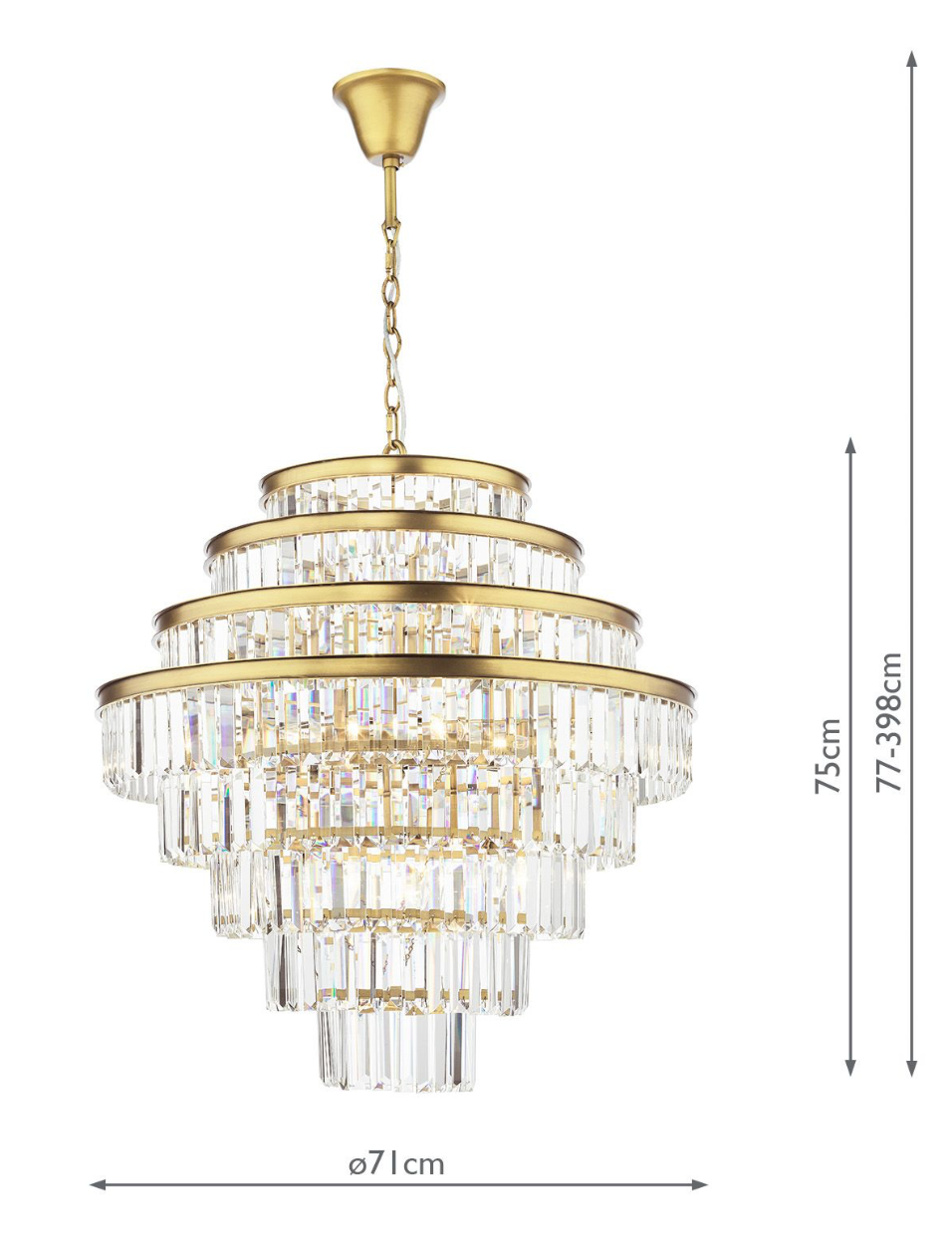 Rhapsody 12 Light Chandelier Bronze Crystal