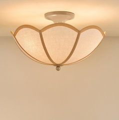 Giuliana 3 Light Semi-Flush Rattan and Satin Taupe