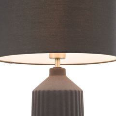 dar Lighting Chloris Large Table Lamp Grey With Shade
