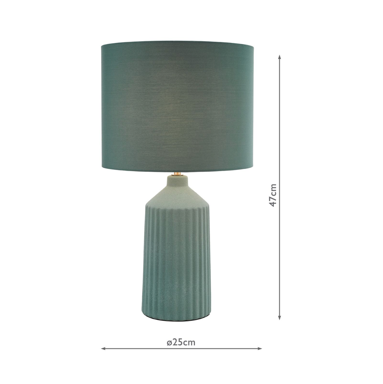 dar Lighting Chloris Large Table Lamp Green With Shade