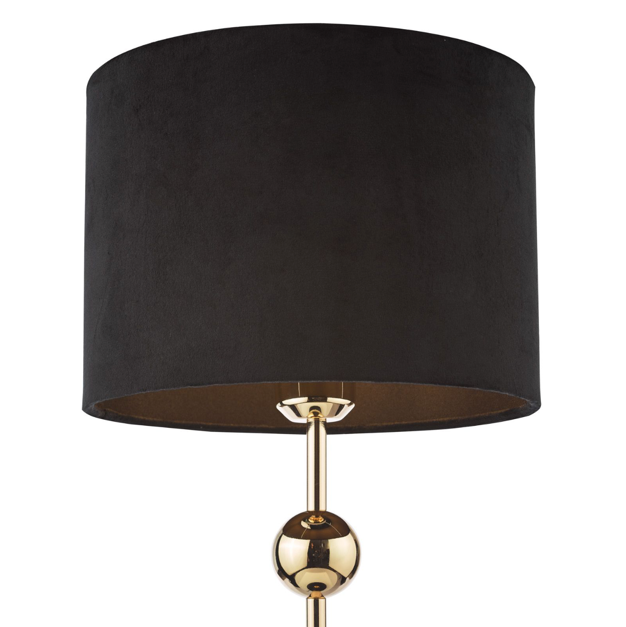 dar Lighting Jillian Table Lamp Marble and Polished Gold With Shade