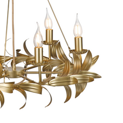 dar Lighting  Nadria 6 Light Pendant Satin Gold