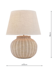 Laura Ashley Fernhill Large Table Lamp Matt Cream With Shade