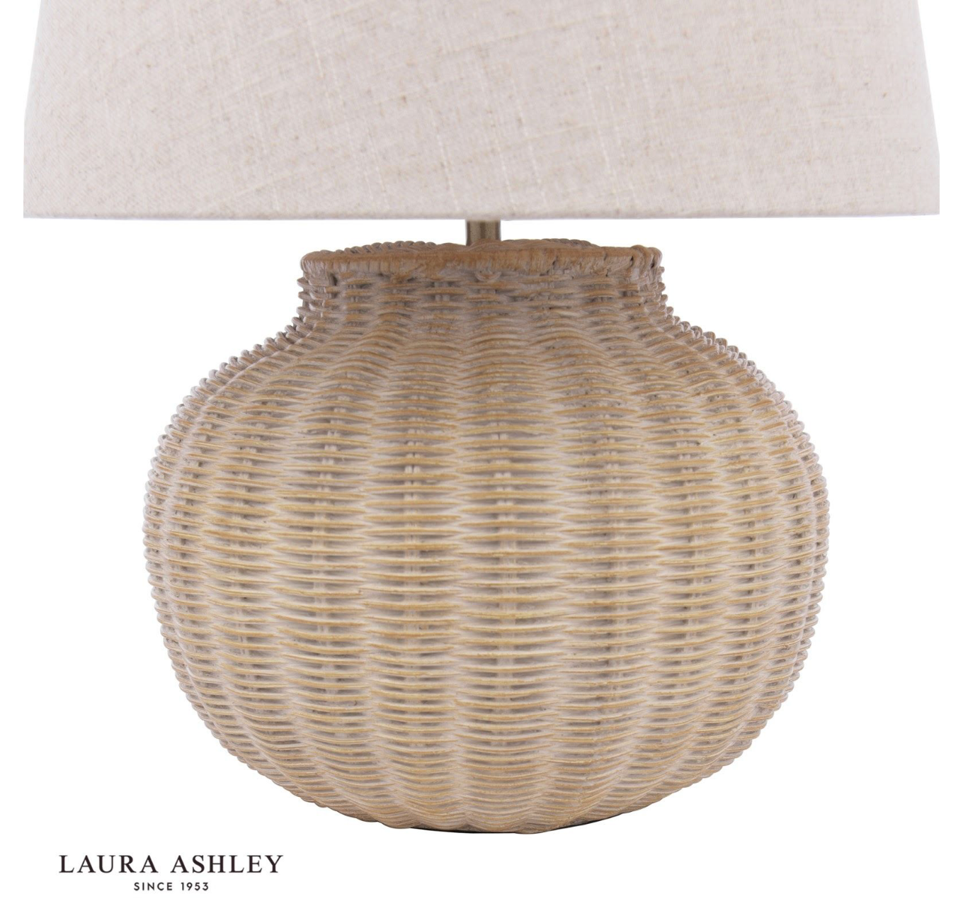 Laura Ashley Fernhill Large Table Lamp Matt Cream With Shade