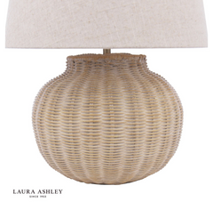 Laura Ashley Fernhill Large Table Lamp Matt Cream With Shade