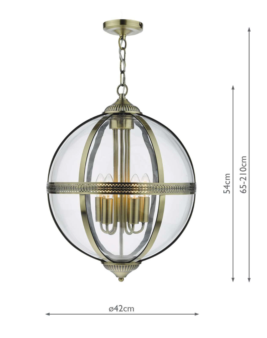Vanessa Antique Brass 5 lt Lantern VAN0575