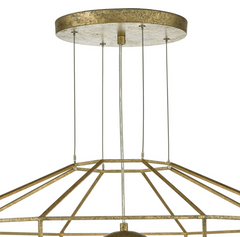 Izmir Hexagonal Old Gold Frame with Opal Glass