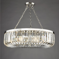 Sigourney 8 Light Pendant Polished Nickel and Crystal SIG0838