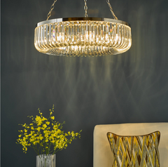 Sigourney 8 Light Pendant Polished Nickel and Crystal SIG0838