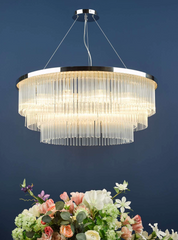 Alpheios 12 Light Chandelier Polished Chrome Glass