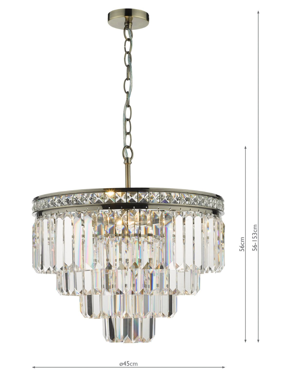 Vyana 4 Light Pendant Antique Brass dar lighting