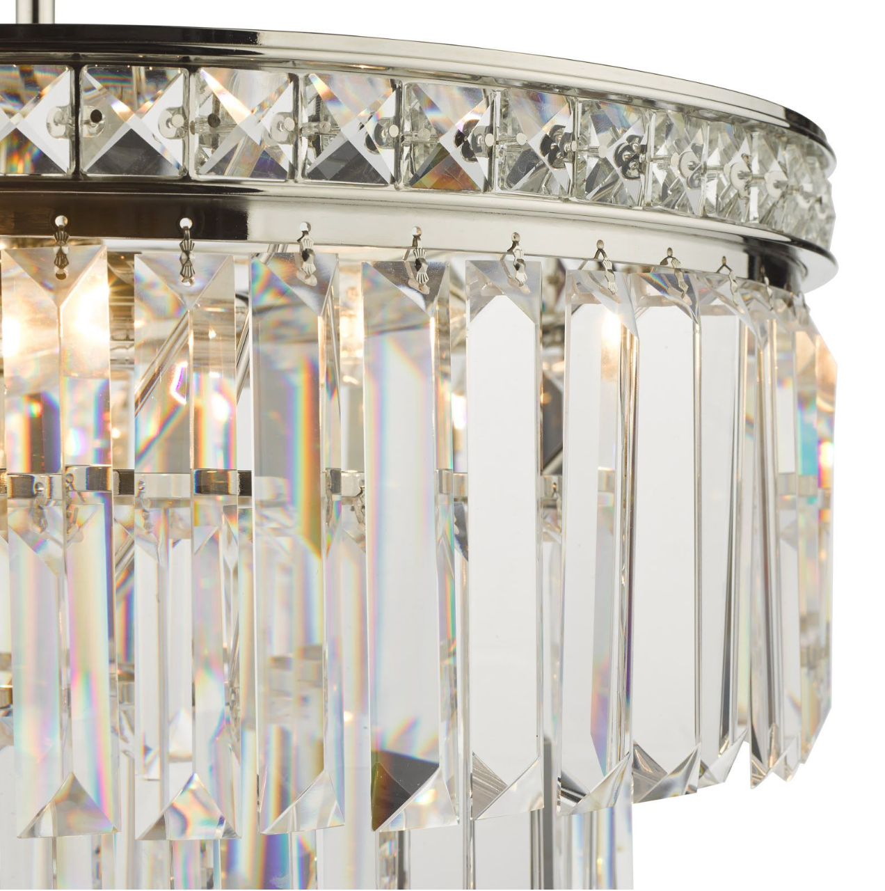 Vyana 4 Light Pendant Polished Nickel Crystal dar lighting