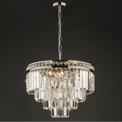 Vyana 4 Light Pendant Polished Nickel Crystal dar lighting