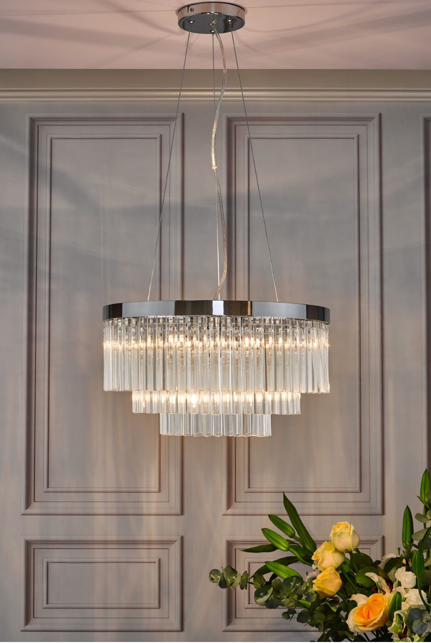Giovana 5lt Pendant Polished Chrome & Glass GIO0508 där lighitng