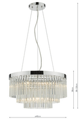 Giovana 5lt Pendant Polished Chrome & Glass GIO0508 där lighitng