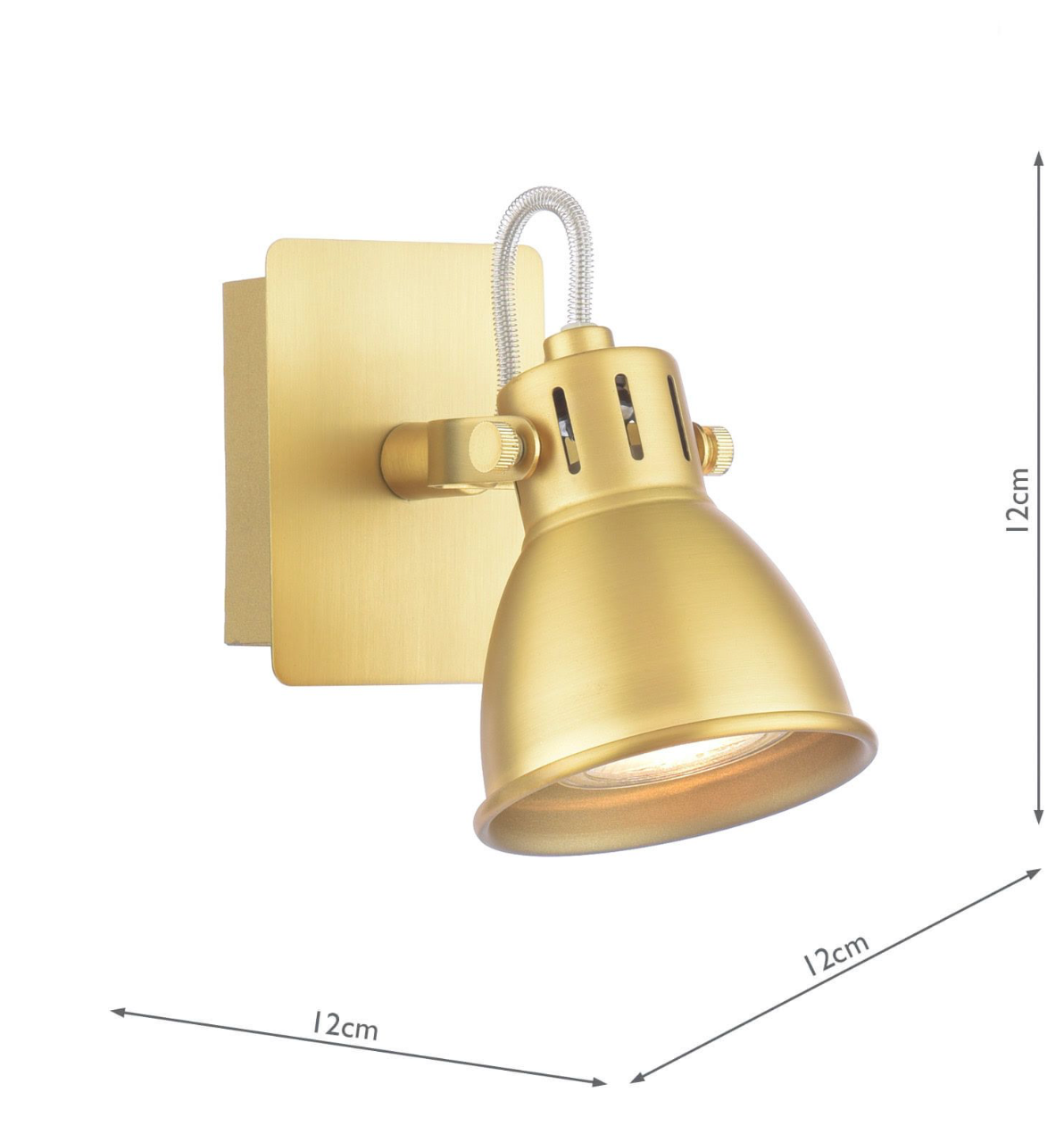 Idaho Single Wall Spotlight Natural Brass