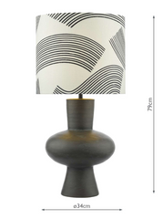 Miho Table Lamp Black/Bronze With Shade