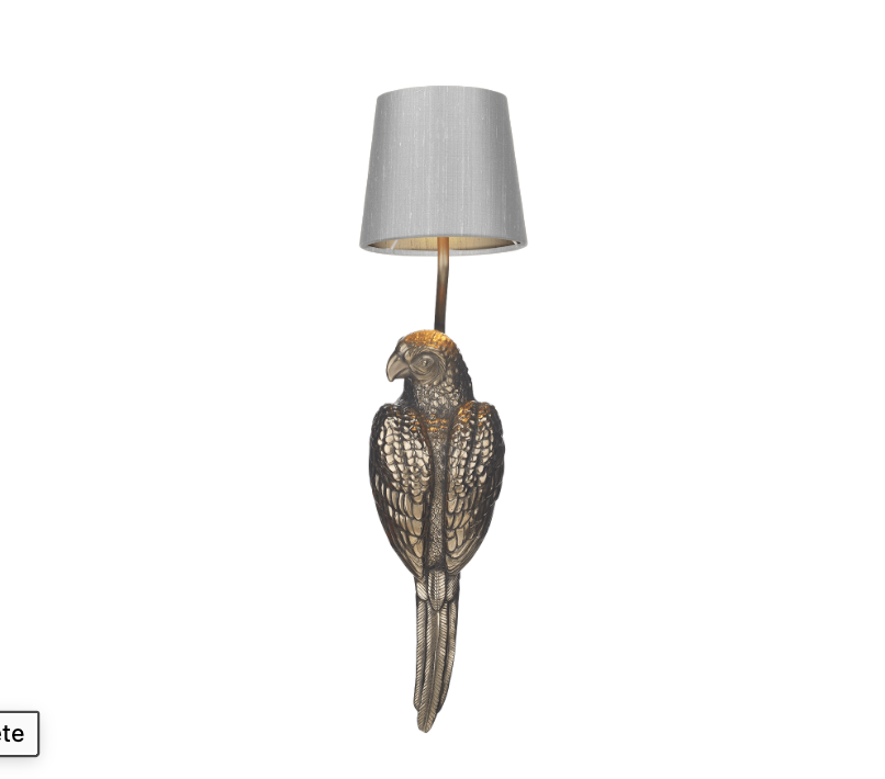 David Hunt Lighting Parrot Wall Light Left Hand PAR0700L