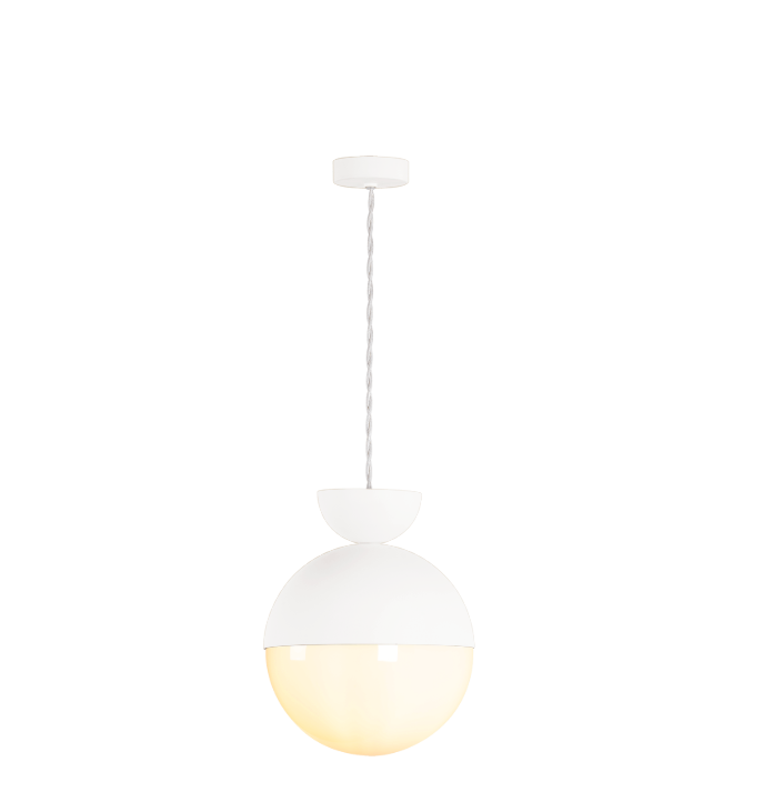 Bilbao Pendant Bespoke and Opal Glass