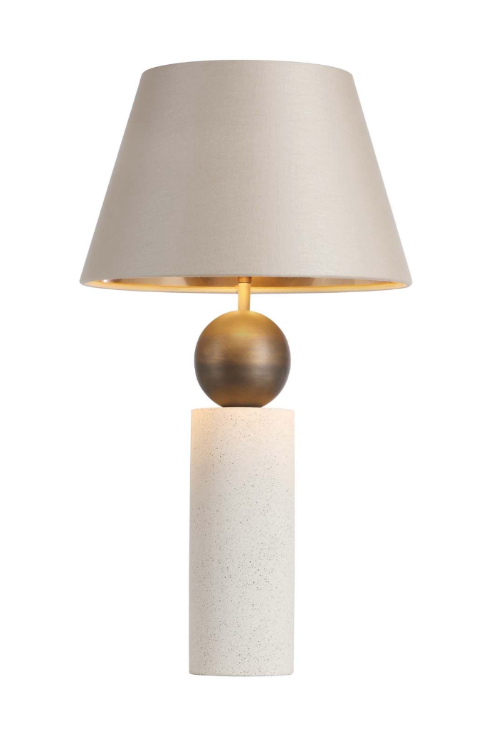 Ayla Table Lamp Jesmonite and Antique Brass Base Only
