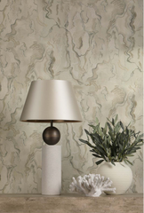 Ayla Table Lamp Jesmonite and Antique Brass Base Only