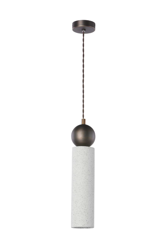 Ayla Single Pendant Jesmonite and Antique Brass