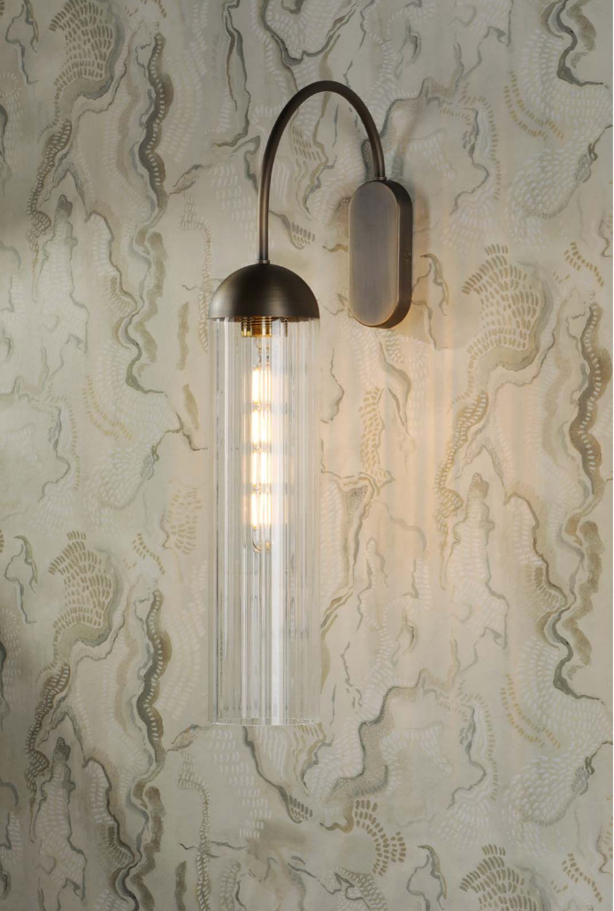 Anouk Wall Light Antique Brass and Glass