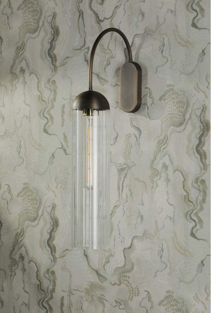 Anouk Wall Light Antique Brass and Glass