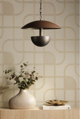 Copenhagen 3 Light Pendant Antique Brass and Cocoa