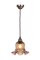 Mia Single Pendant Bronze with Tobacco Glass